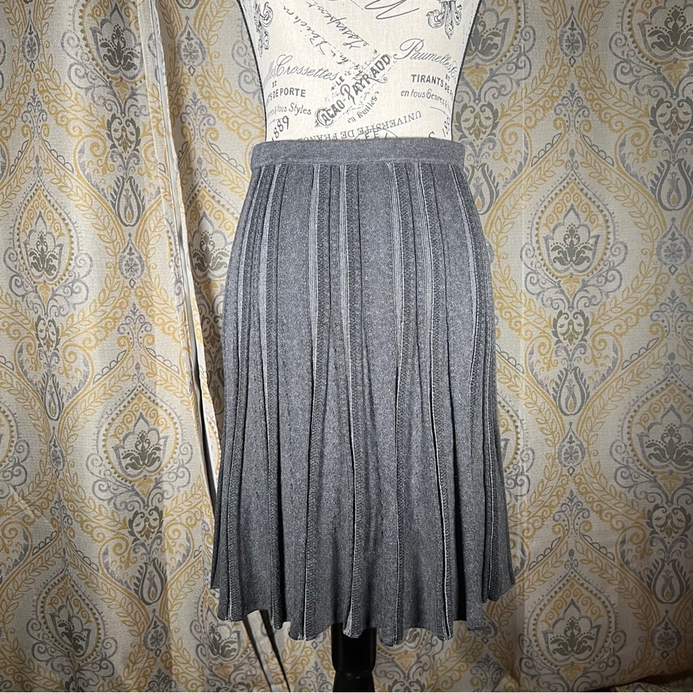 Max Studio Dark Grey A-line Skirt - Size Small